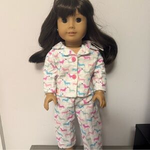 American girl doll Weiner dog Pajamas